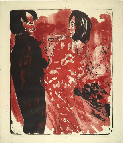 Young Couple (Junges Paar) by Emil Nolde, print, 1913