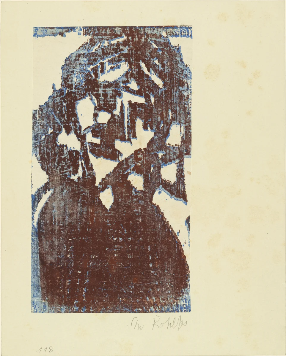 Head III (Christ) [Kopf III (Christus)] by Christian Rohlfs, print, 1921