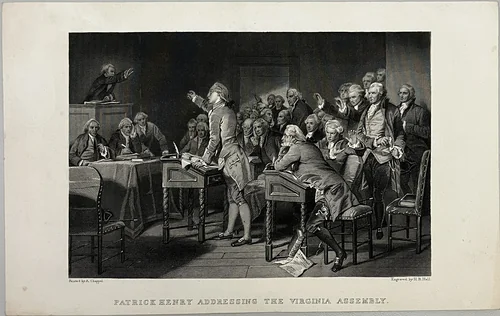 Patrick Henry Addressing the Virginia Assembly by Alonzo Chappel, other, 1828-1884