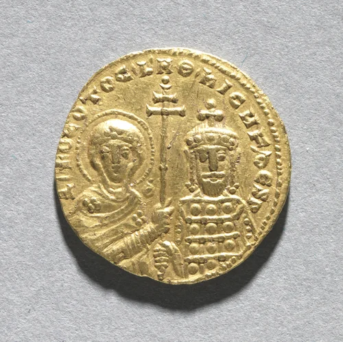 Nomisma with Nicephorus II Phocas (reverse) by Unknown, metalwork, 963-969