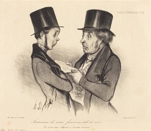 Actionnaires de mines... by Honoré Daumier, print, 1838