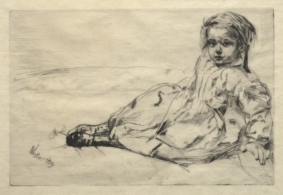 Bibi Valentin by James McNeill Whistler, print, 1859