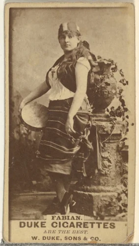 Miss Fabian, from the Actors and Actresses series (N145-7) issued by Duke Sons & Co. to promote Duke Cigarettes by W. Duke, Sons & Co., photograph, 1880-1889