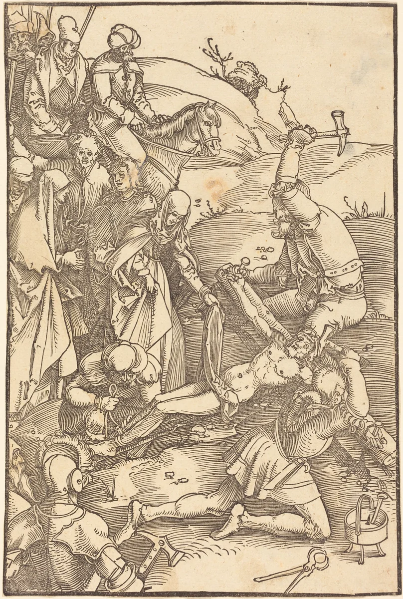Christ Nailed to the Cross by Hans Baldung Grien, print, 1507