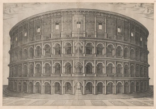 The Colosseum, from "Speculum Romanae Magnificentiae" by anonymous, print, 1530-1560