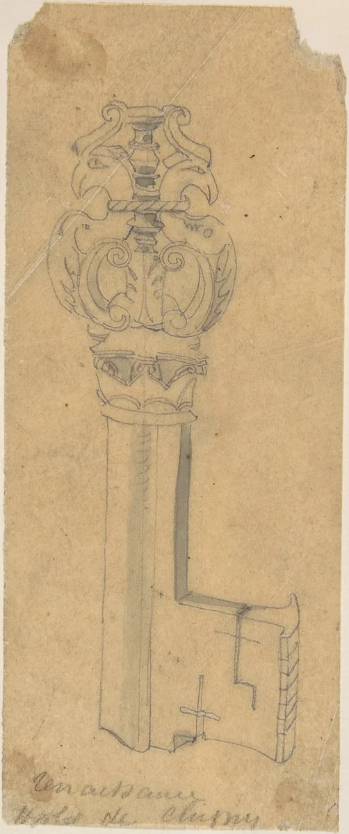 Key by anonymous, drawing, 1850-1900