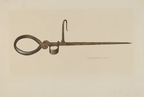 Miner's Candlestick by Rose Campbell-Gerke, index of american design, 1940