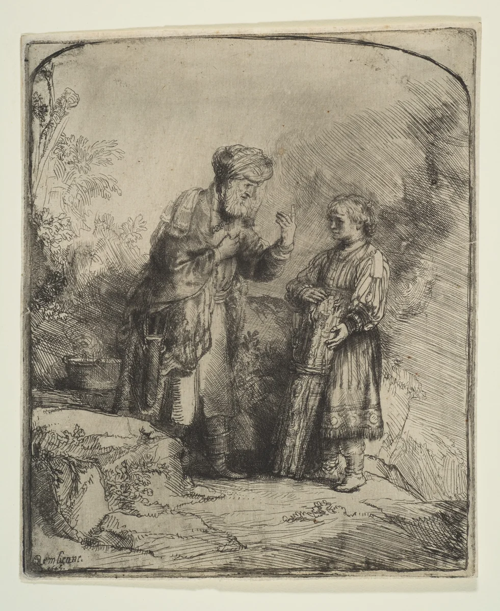 Abraham and Isaac by Rembrandt van Rijn, other, 1645
