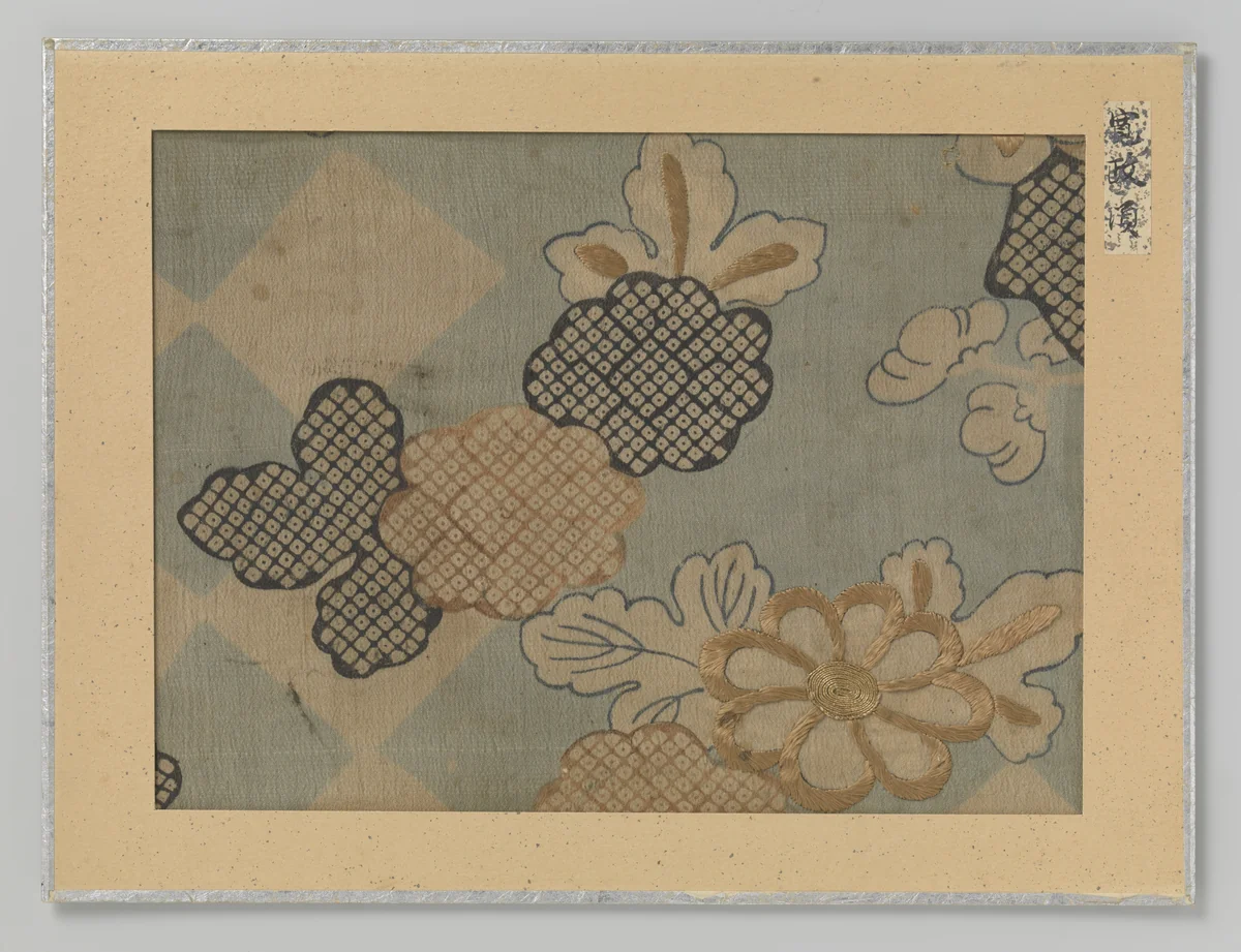 Fragment textiel by anonymous, textile, 1789-1801