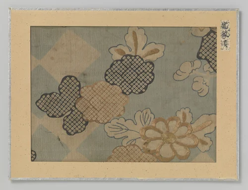 Fragment textiel by anonymous, textile, 1789-1801