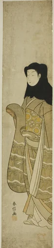 Woman Wearing Black Hood by Suzuki Harunobu (鈴木春信), print, 1761-1770