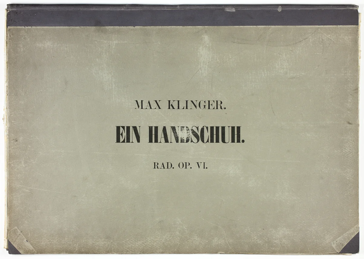 Portfolio Cover to A Glove by Max Klinger, print, 1881