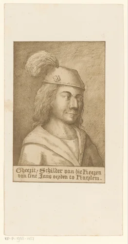 Portret van Geertgen tot Sint Jans by Frederik Hendrik Weissenbruch, print, 1838-1887