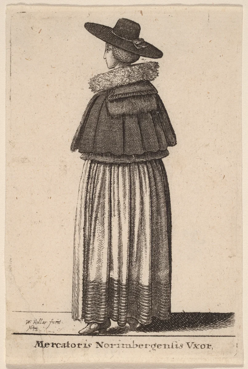 Mercatoris Norimbergensis Vxor by Wenceslaus Hollar, print, 1643