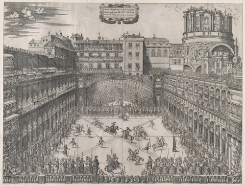 Vatican Tournament, from "Speculum Romanae Magnificentiae" by Master HCB, print, 1565