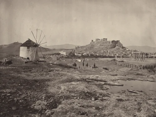 The Acropolis, From the Hill above the Ilissus, Looking North-West by William James Stillman, photograph, 1869