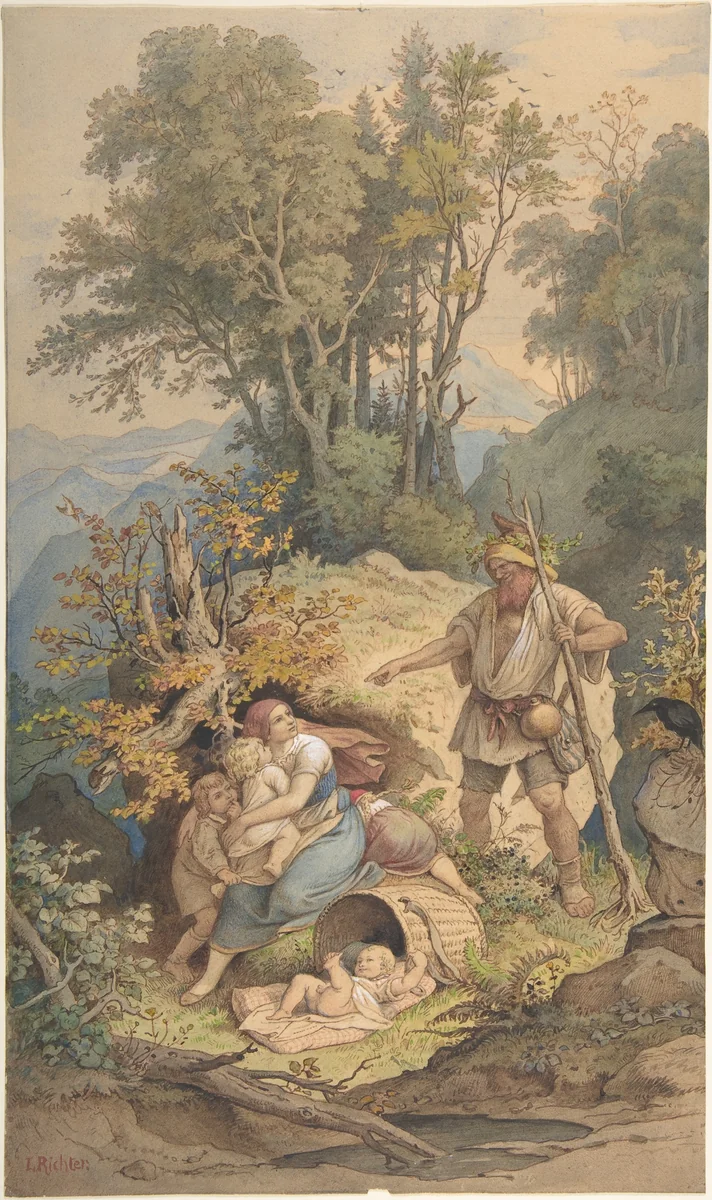 Rübezahl by Adrian Ludwig Richter, drawing, 1872