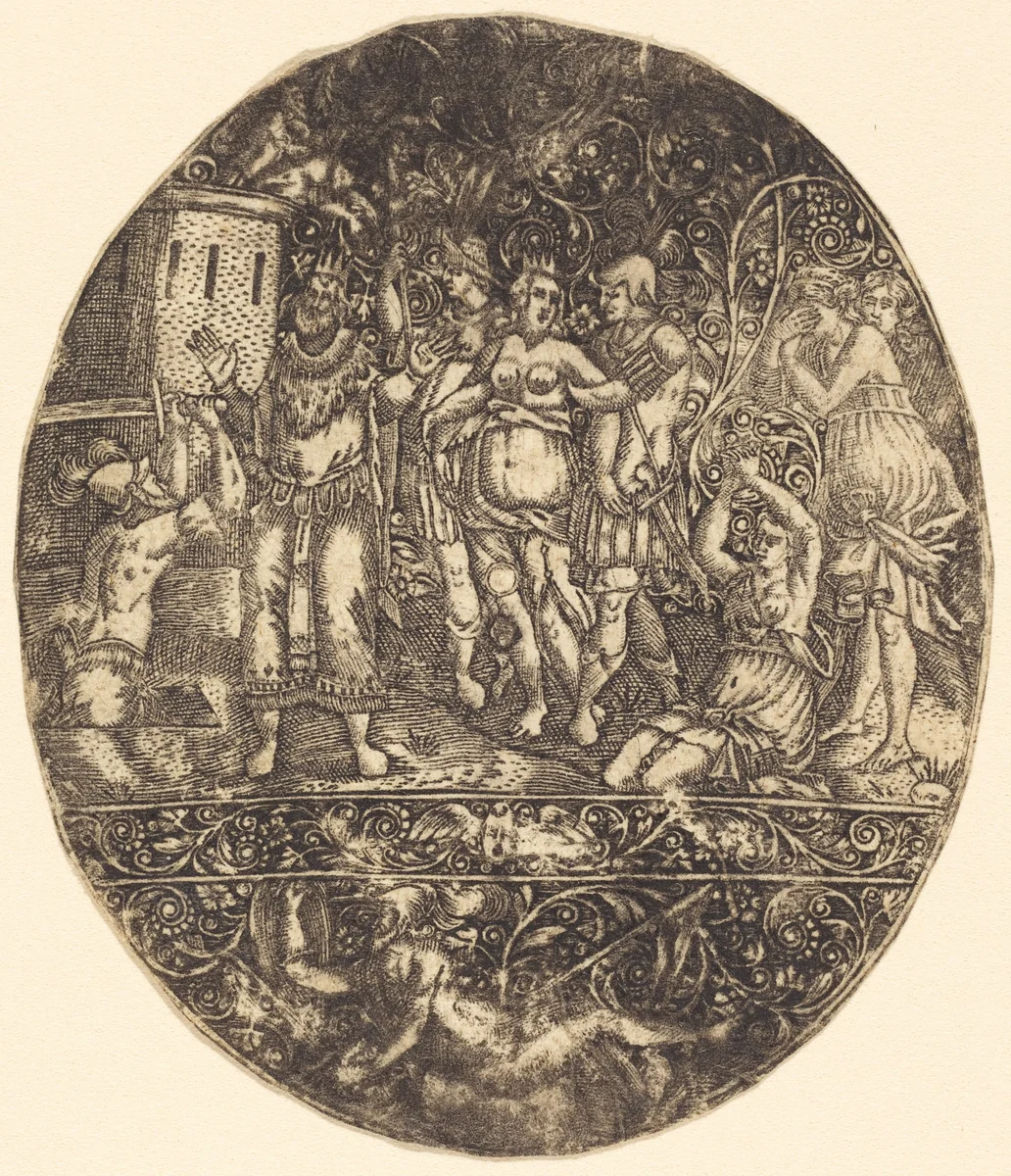 The Capture of Troy by Antoine Jacquard, print, 1572-1652