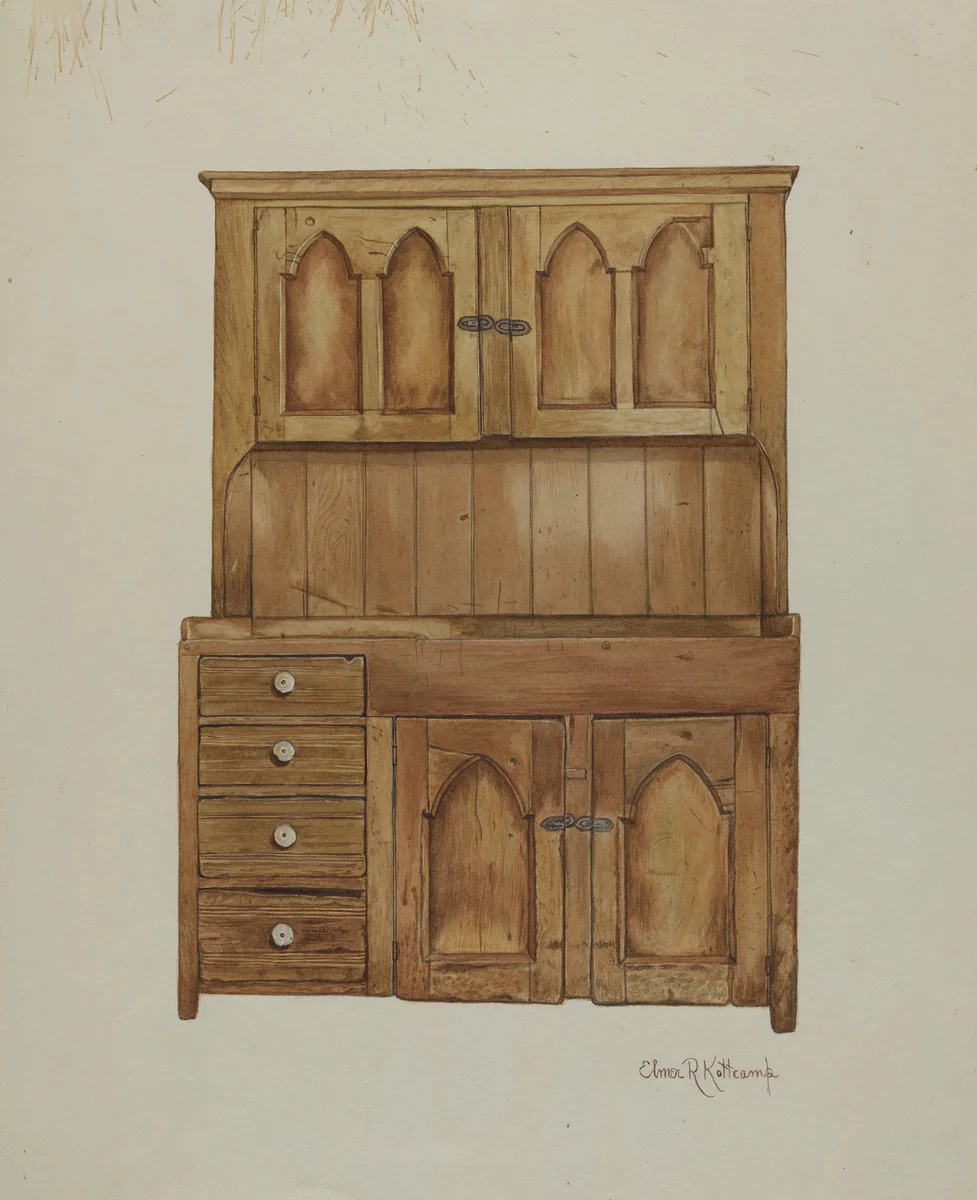 Sink Bench by Elmer R. Kottcamp, index of american design, 1935-1942