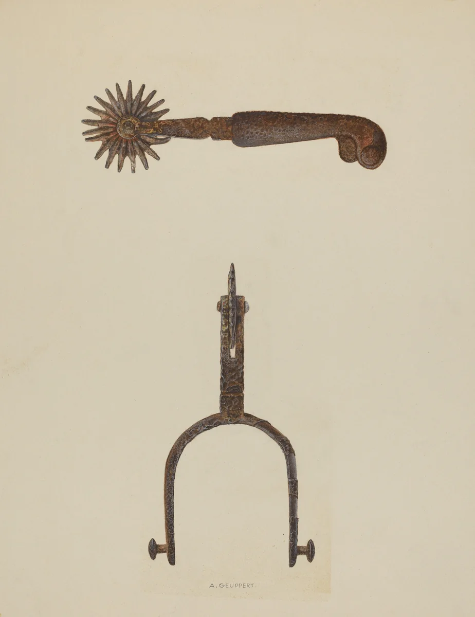Spurs by Albert Geuppert, index of american design, 1937