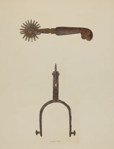 Spurs by Albert Geuppert, index of american design, 1937