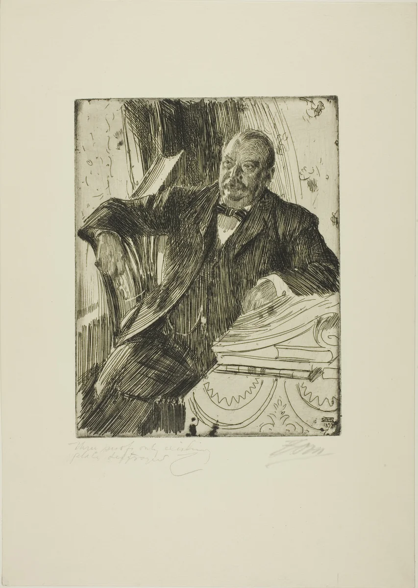 Grover Cleveland II by Anders Zorn, print, 1899