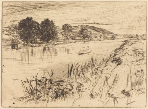 Sketching, No.I by James McNeill Whistler, print, 1861