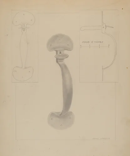Hand Forged Latch by Donald Streeter, index of american design, 1936
