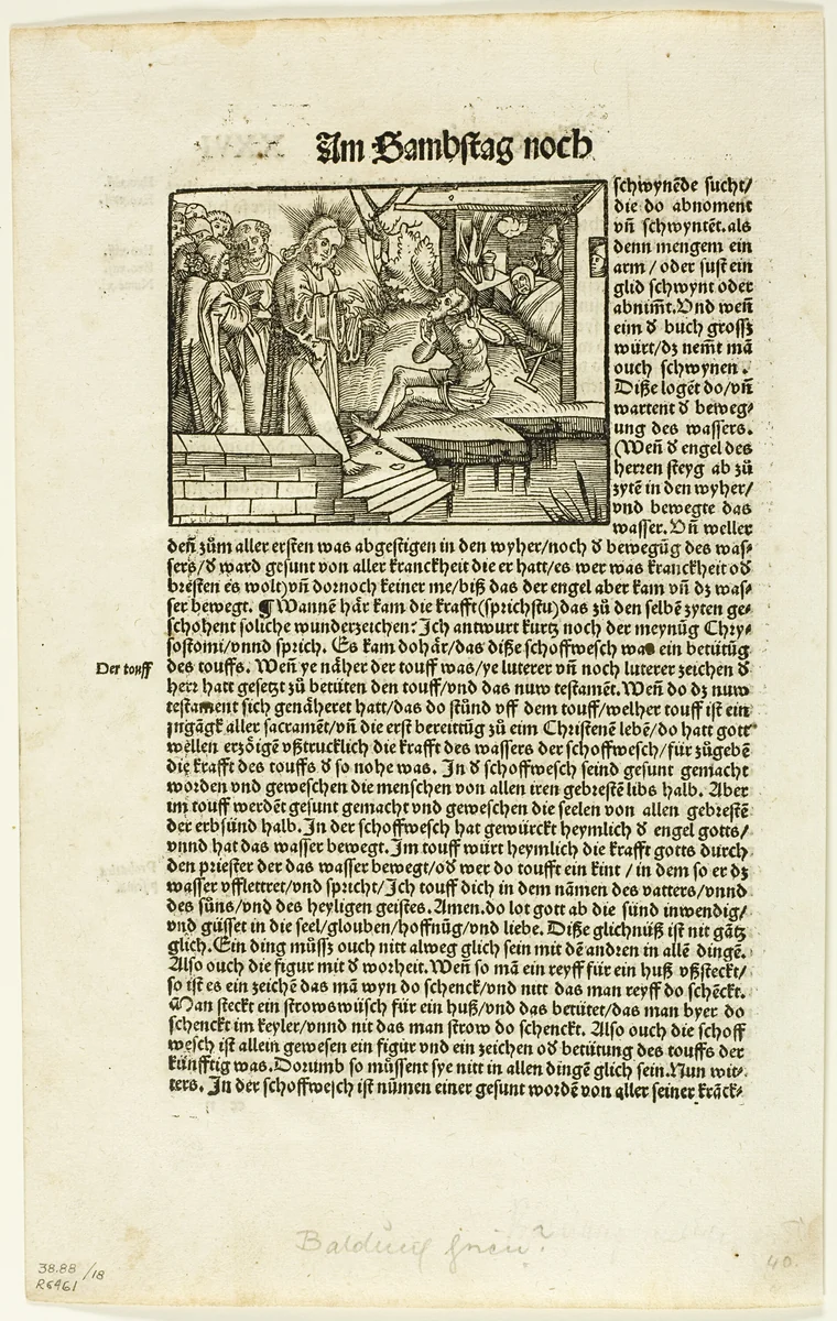 Illustration from Das Buch der Evangelien, plate eighteen from Woodcuts from Books of the XVI Century by Unknown Artist, print, 1515