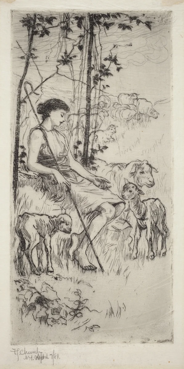 A Pastoral by Frederic Stuart Church, print, 1881