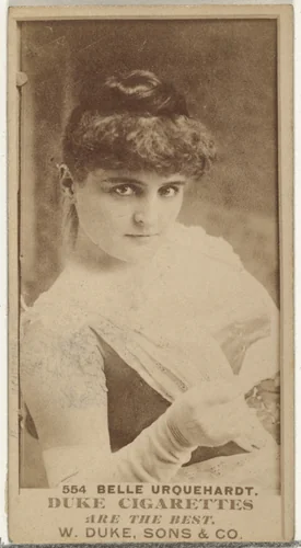 Card Number 554, Belle Urquehardt, from the Actors and Actresses series (N145-7) issued by Duke Sons & Co. to promote Duke Cigarettes by W. Duke, Sons & Co., photograph, 1880-1889