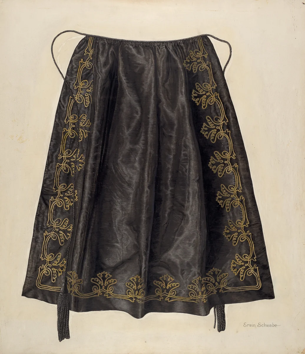 Silk Apron by Erwin Schwabe, index of american design, 1939
