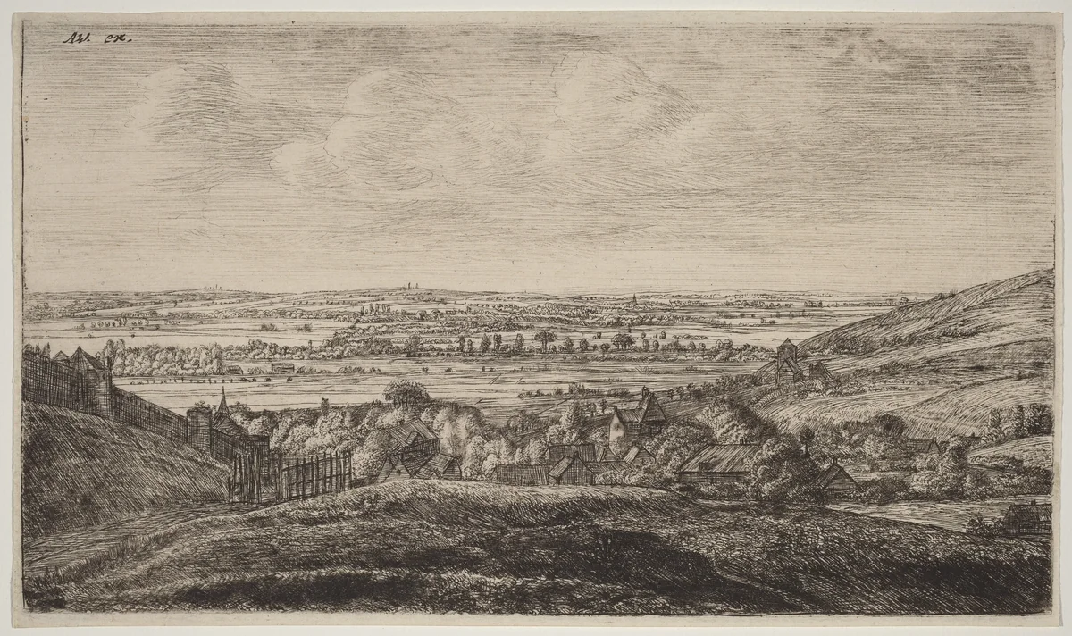 Hamlet in a Valley by Anthonie Waterloo
Johannes Ruischer, print, 1625-1690
