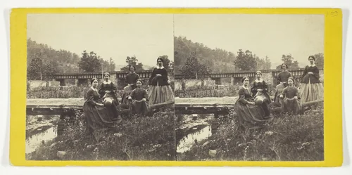 On the Juniata. The Five Fair Ladies, No. 519 from the series "The Picturesque on the Pennsylvania Central Railroad" by Anthony & Company, photograph, 1860-1869