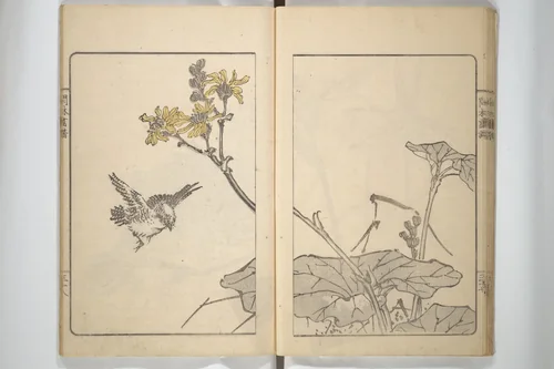 Kanrin Picture Album (Kanrin gafu) 閑林画譜 by Okada Kanrin (岡田閑林), book, 1845