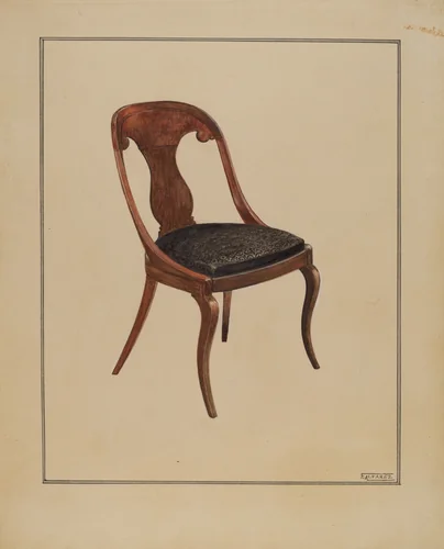 Side Chair by Francisco Alvarez, index of american design, 1940