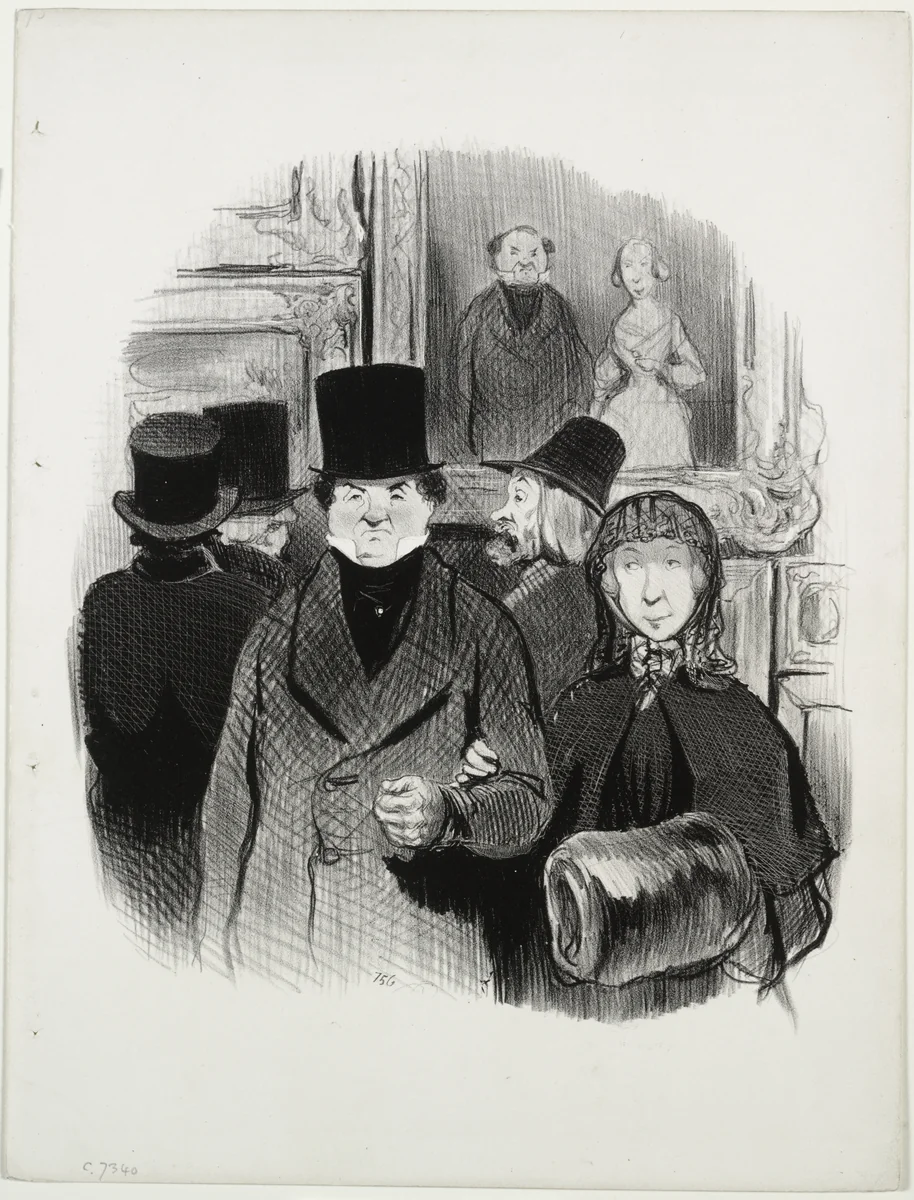 When One's Portrait is Exhibited at the Salon by Honoré Daumier, print, 1845