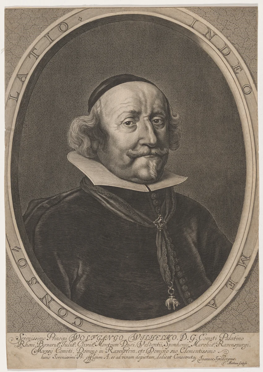 Wolfgang-Wilhelm, Count of Pfalz-Neuburg and Duke of Julich-Berg by Theodor Matham, Johann Spillberg, print, 1605-1676