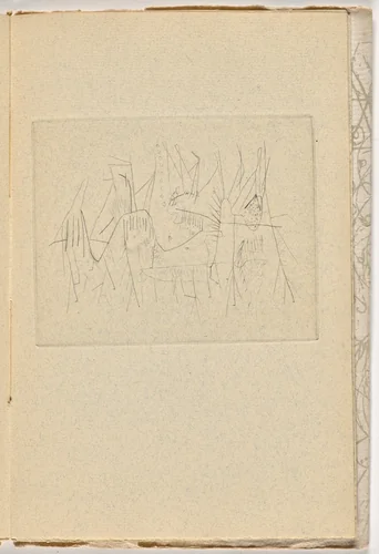 Plate (page 27) from Le Berger d'Écosse, Les Passagers, La Pierre philosophale (The Scottish Sheperd, The Passangers, The Philosopher's Stone) by Wols, illustrated book, 1948