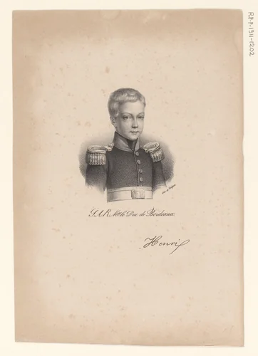 Henri d'Artois by anonymous, print, 1824-1842