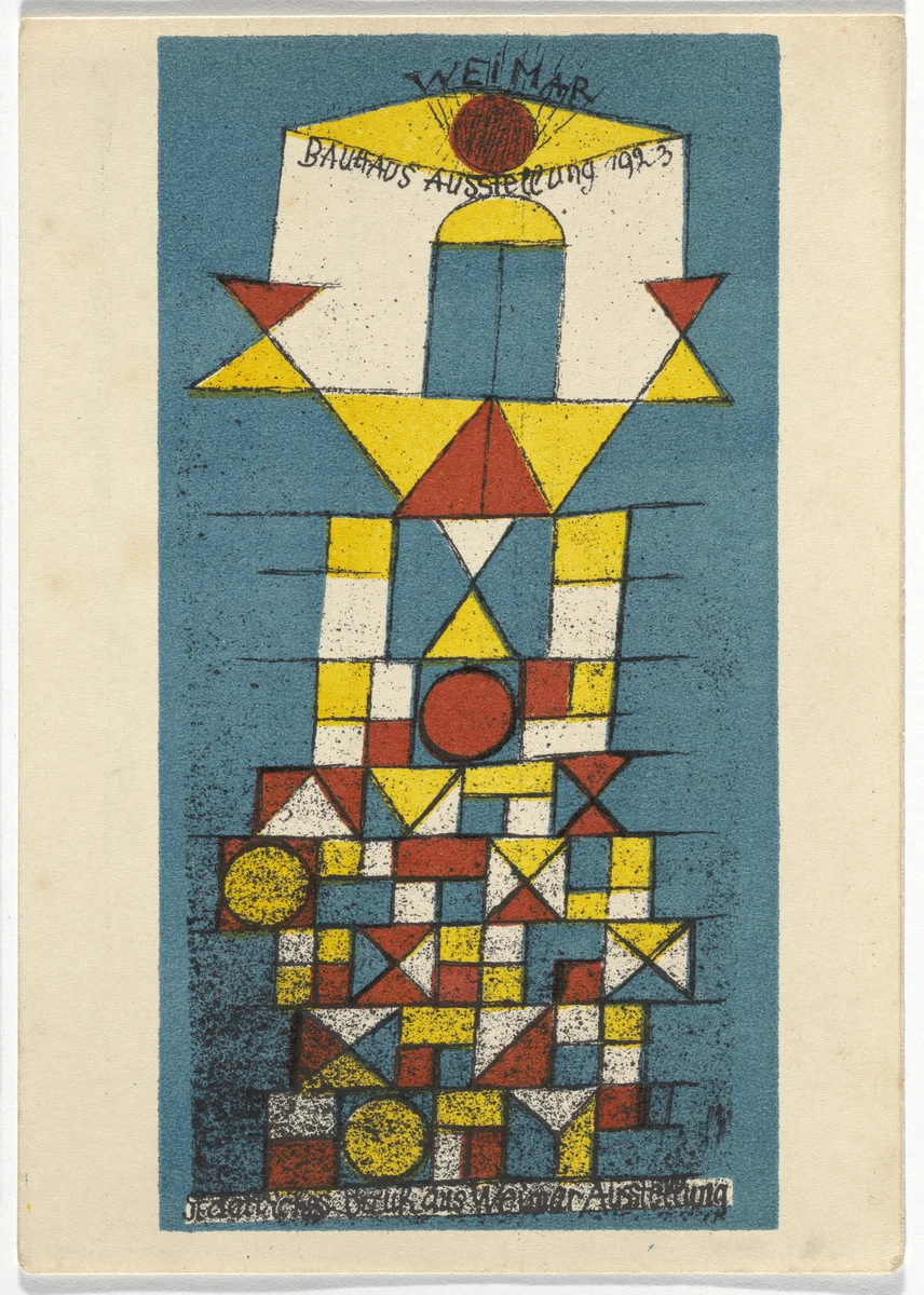 Bauhaus Ausstellung Weimar 1923 by Paul Klee, design, 1923
