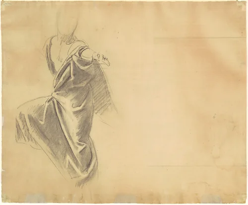 Study of Drapery [verso] by John Singer Sargent, drawing, 1920-1922