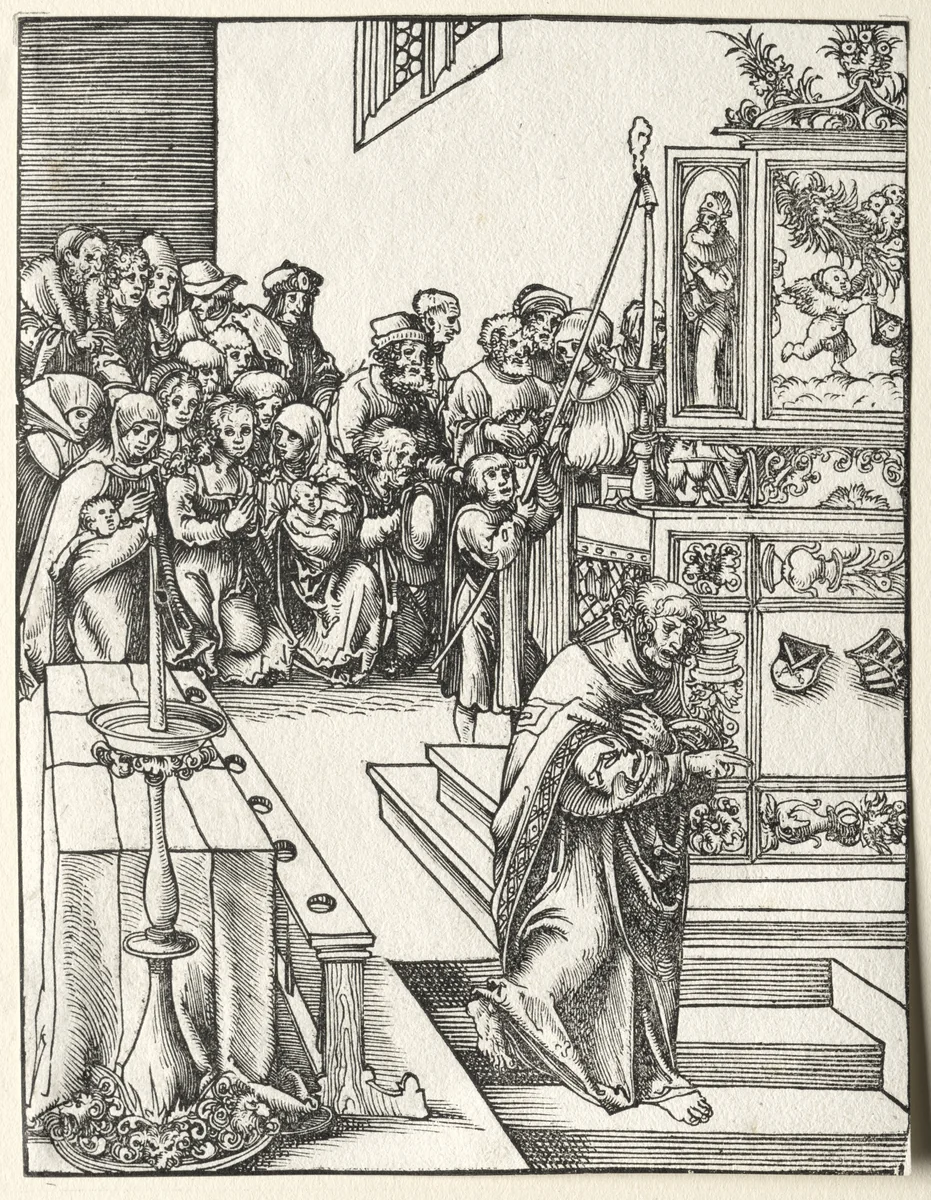 Martyrdom of St. John by Lucas Cranach, print
