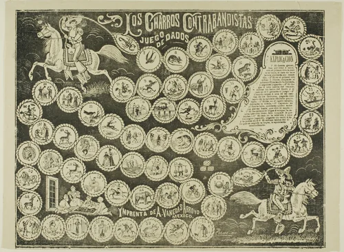 The Charlatan Smugglers Dice Game by José Guadalupe Posada, print, 1871-1913