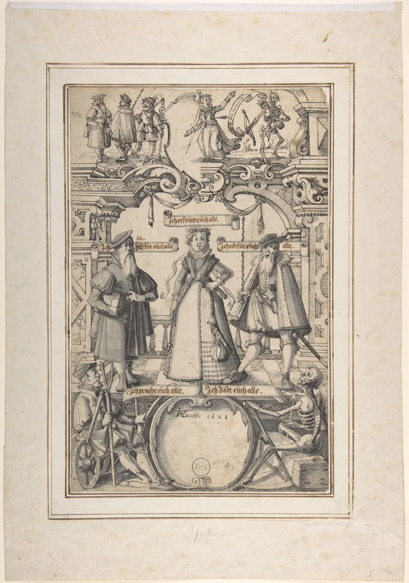 Design for Stained Glass by Hans Ganting, drawing, 1628