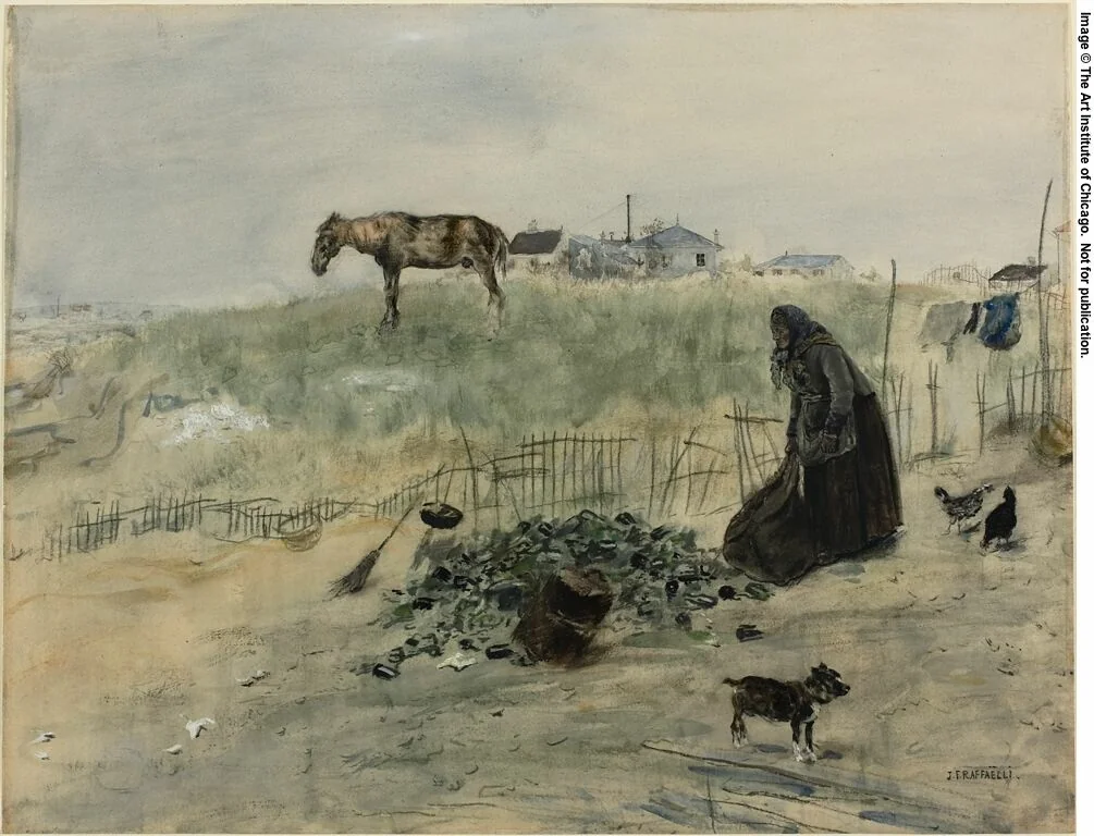 Le Terrain Vague by Jean-François Raffaëlli, painting, 1877-1887