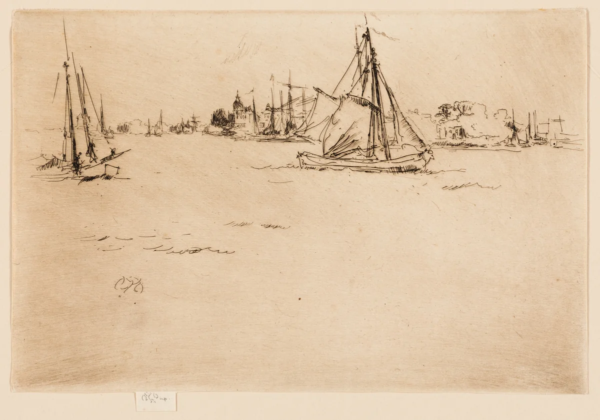 Dordrecht by James McNeill Whistler, print, 1886