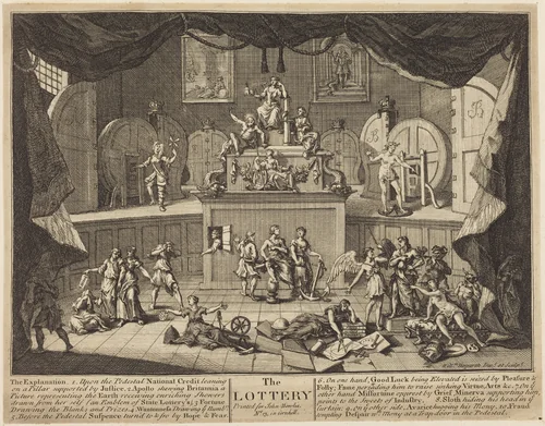 The Lottery by William Hogarth, print, 1721