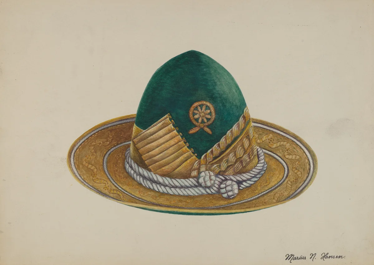 Spanish Southwest: Hat by Marius Hansen, index of american design, 1937