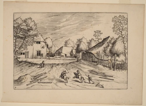The Swann's Inn with Farms by Lucas van Doetechum
Johannes van Doetechum the Elder
Master of the Small Landscapes, print, 1676